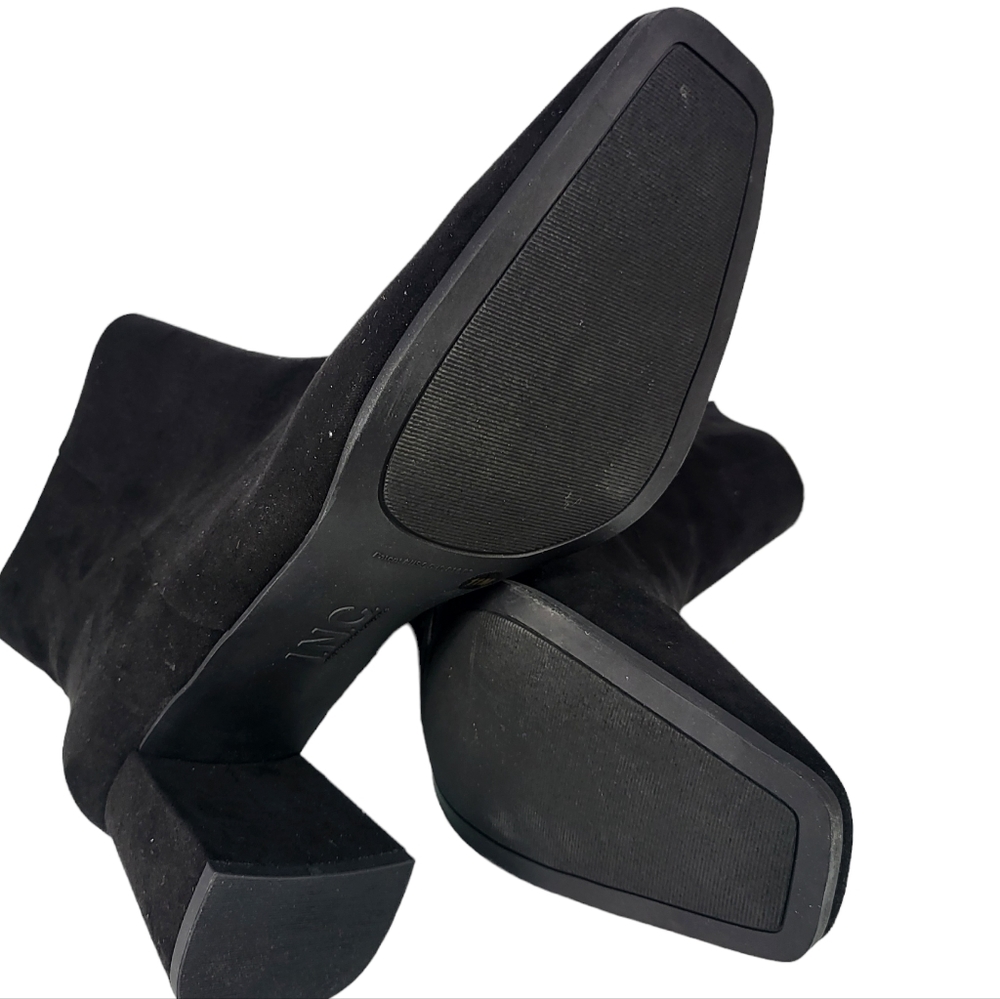 INC International Concepts Dasha Block-heel Booties Black 7 - Picture 4 of 4